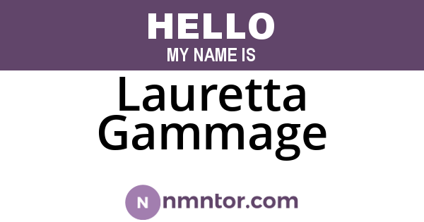 Lauretta Gammage