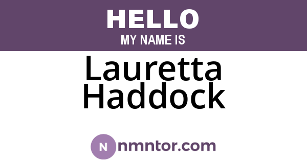 Lauretta Haddock