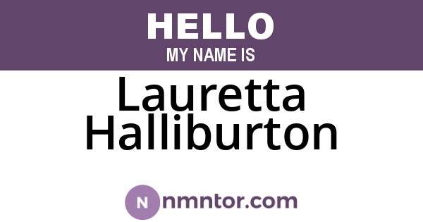 Lauretta Halliburton