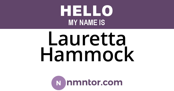 Lauretta Hammock