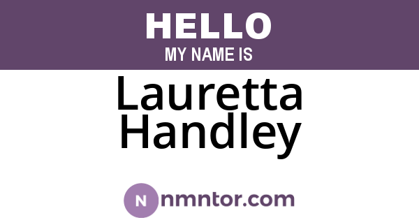 Lauretta Handley