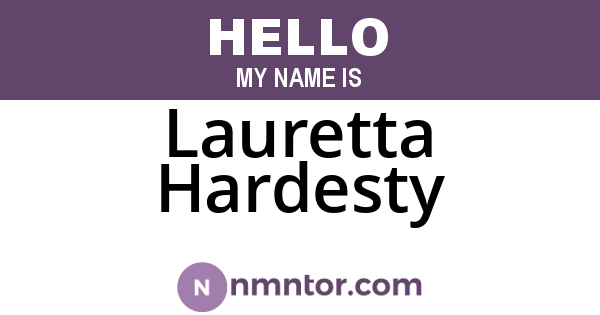 Lauretta Hardesty