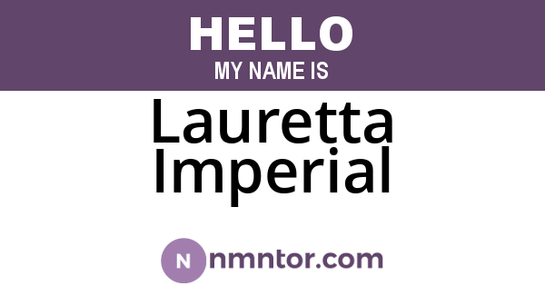 Lauretta Imperial