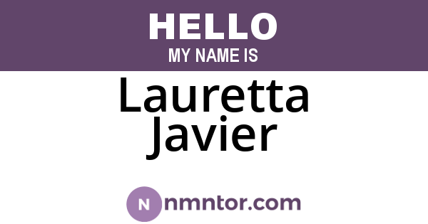 Lauretta Javier