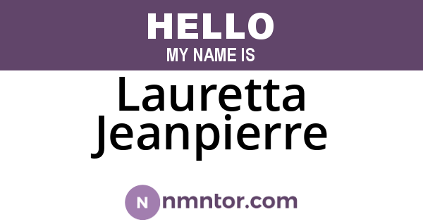 Lauretta Jeanpierre