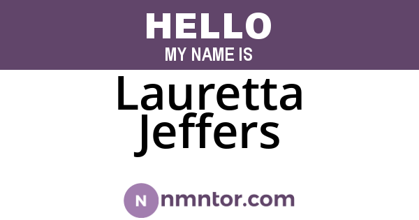 Lauretta Jeffers