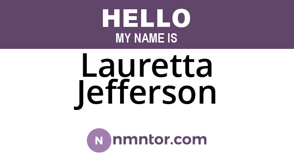 Lauretta Jefferson