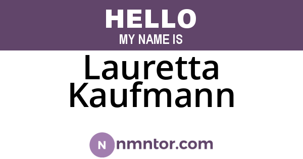 Lauretta Kaufmann