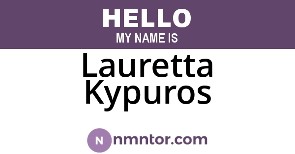Lauretta Kypuros