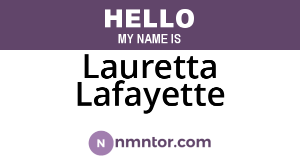 Lauretta Lafayette