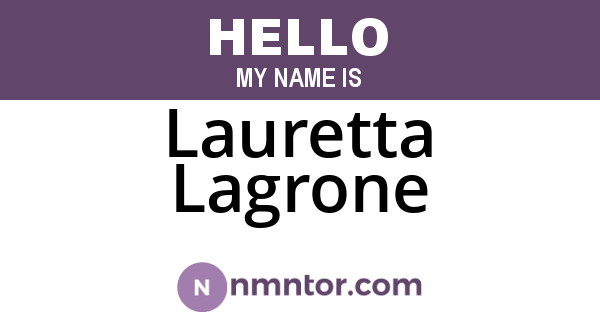 Lauretta Lagrone