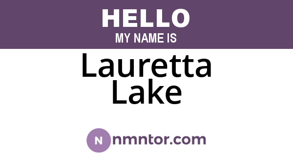 Lauretta Lake