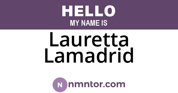 Lauretta Lamadrid
