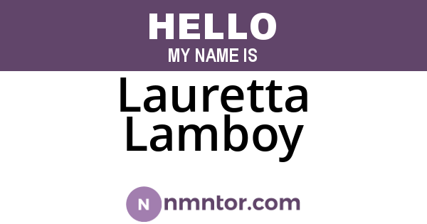 Lauretta Lamboy