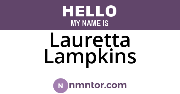 Lauretta Lampkins