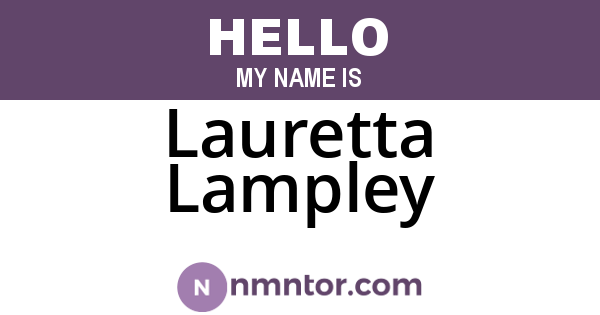 Lauretta Lampley
