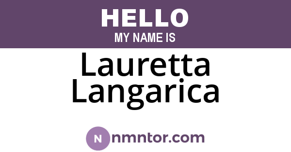 Lauretta Langarica