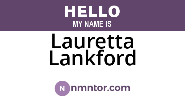 Lauretta Lankford