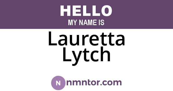 Lauretta Lytch
