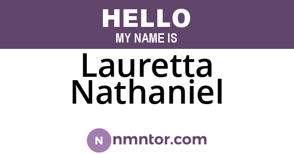 Lauretta Nathaniel