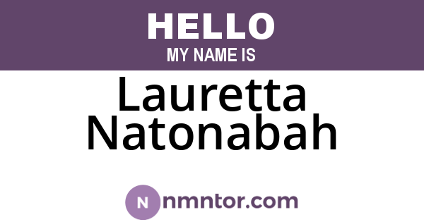 Lauretta Natonabah