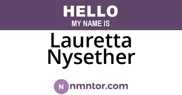 Lauretta Nysether