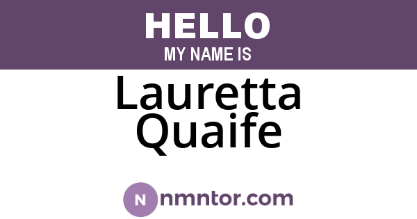 Lauretta Quaife