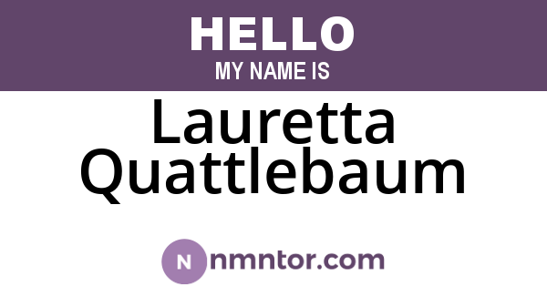 Lauretta Quattlebaum