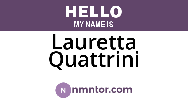 Lauretta Quattrini