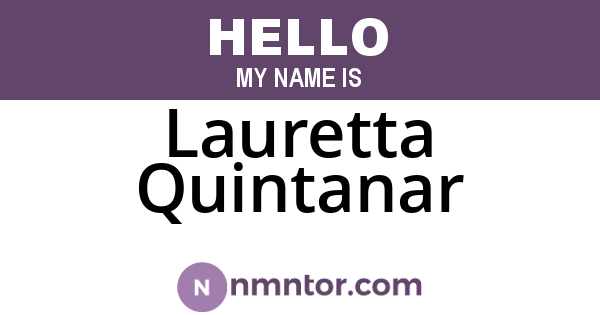Lauretta Quintanar