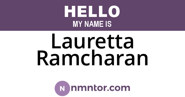 Lauretta Ramcharan