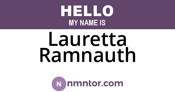 Lauretta Ramnauth