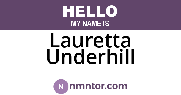 Lauretta Underhill