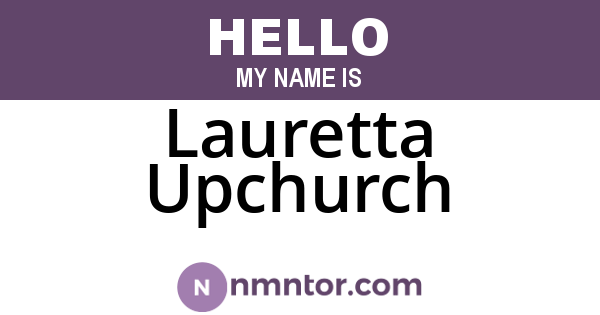 Lauretta Upchurch