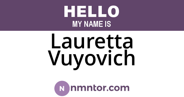 Lauretta Vuyovich