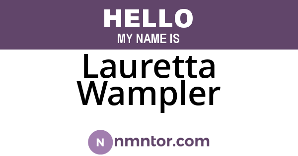 Lauretta Wampler