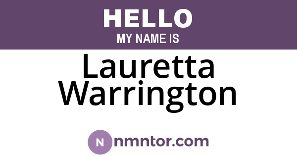Lauretta Warrington
