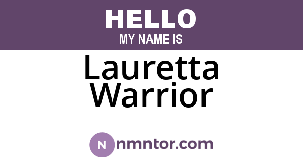 Lauretta Warrior