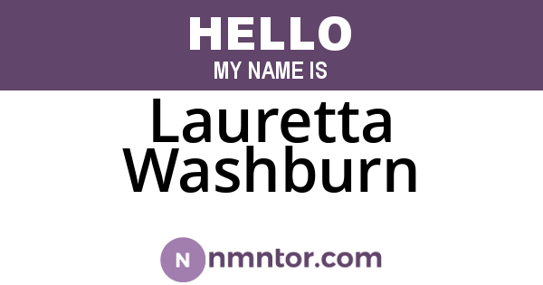 Lauretta Washburn
