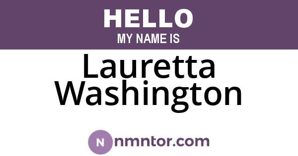 Lauretta Washington