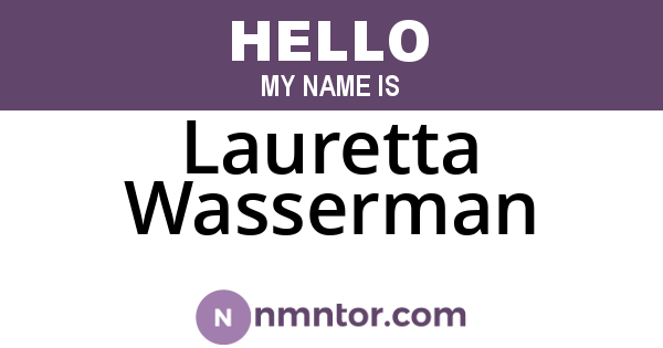 Lauretta Wasserman
