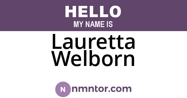 Lauretta Welborn