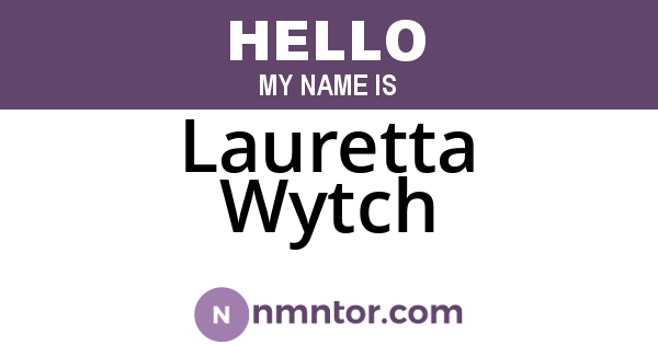 Lauretta Wytch