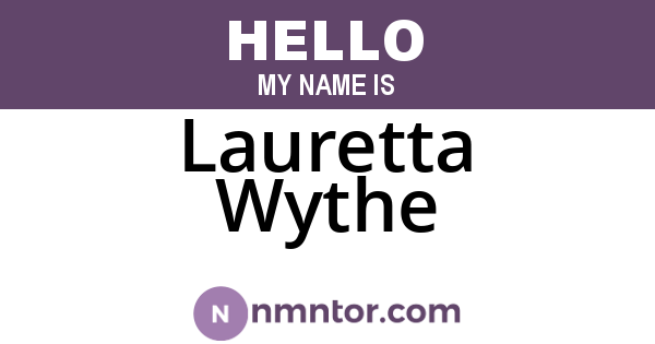 Lauretta Wythe