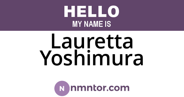 Lauretta Yoshimura