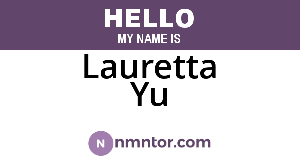 Lauretta Yu