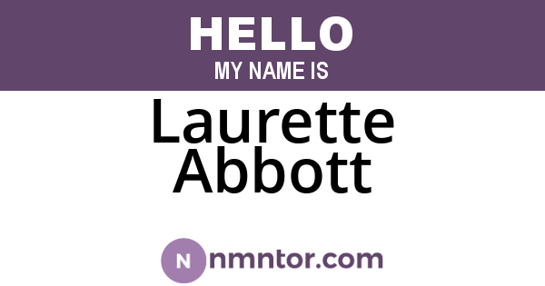 Laurette Abbott