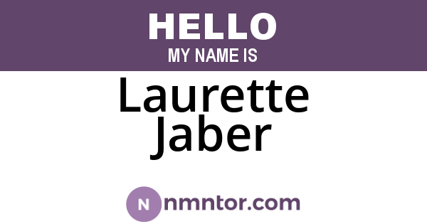 Laurette Jaber