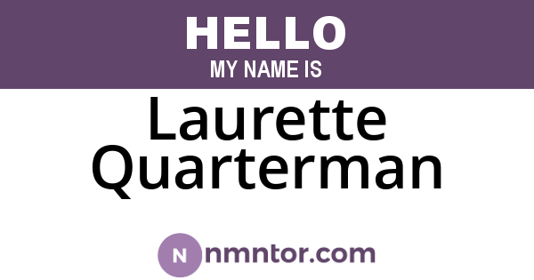 Laurette Quarterman