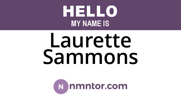 Laurette Sammons